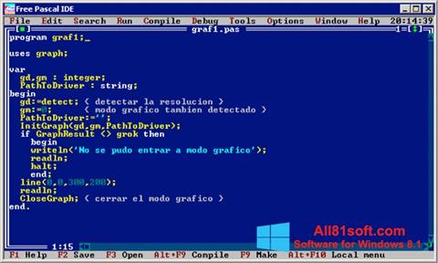 Скріншот Free Pascal для Windows 8.1