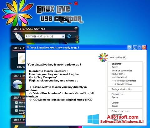 Скріншот LinuxLive USB Creator для Windows 8.1