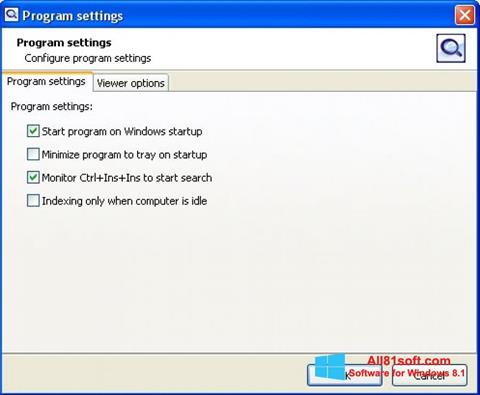 Скріншот SearchInform для Windows 8.1