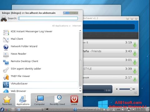 Скріншот VkAudioSaver для Windows 8.1
