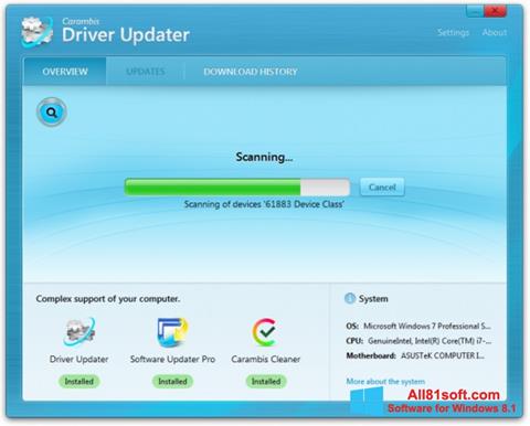 Скріншот Carambis Driver Updater для Windows 8.1