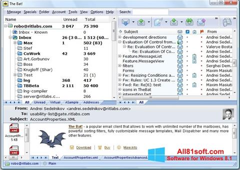Скріншот The Bat! для Windows 8.1